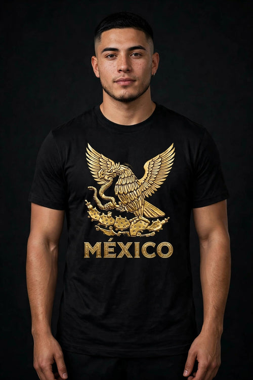 MÉXICO Golden Eagle T-Shirt - Águila Real Dorada